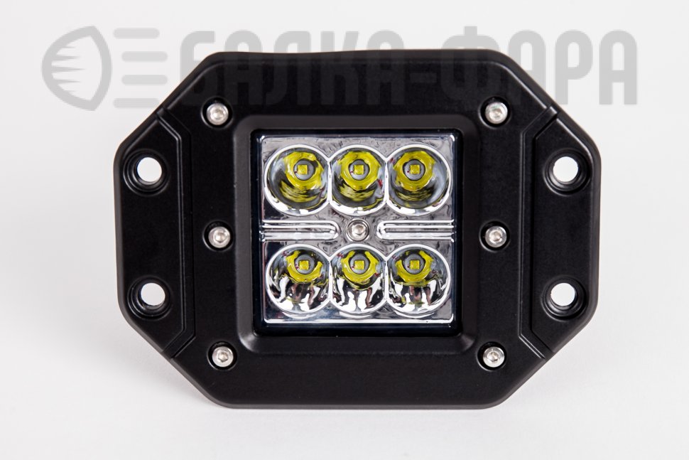 Светодиодная фара врезная, дальнего света, 18 Ватт