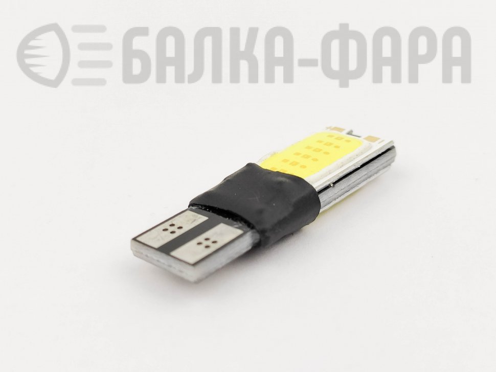 Лампа светодиод t-10 б/ц 12vcob/поверхн диод/12smd /1609/